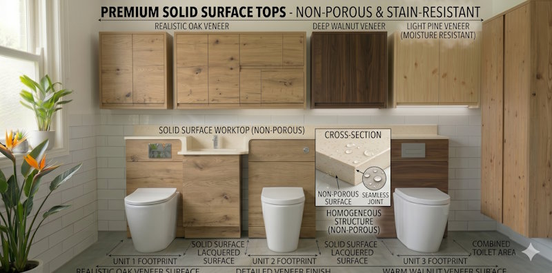 Solid surface tops
